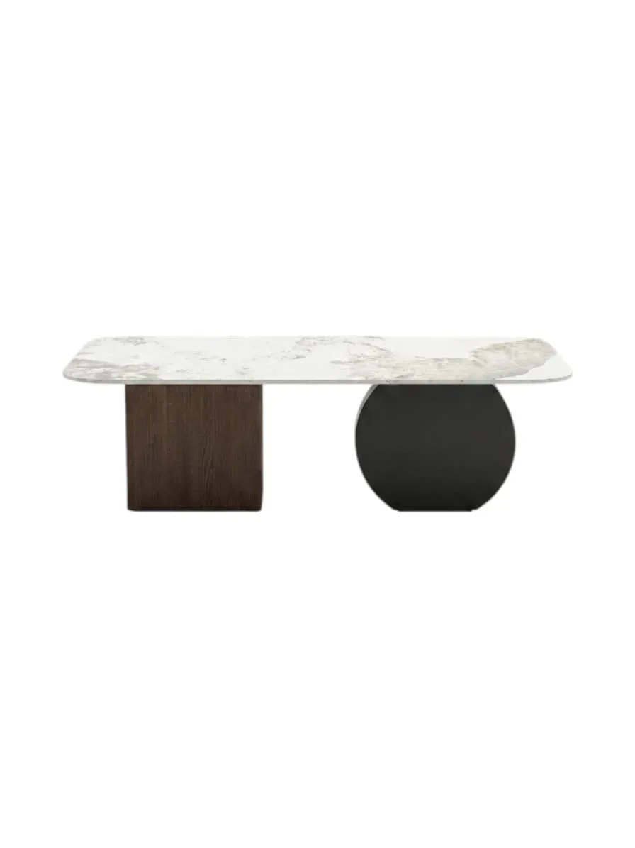 Coffee table Kimhoum stone top metal legs 130*70*40cm P08#