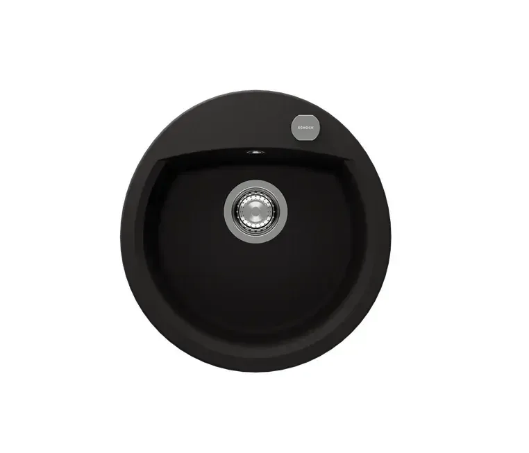 Кухонная мойка Schock MANHATTAN R-100 из композитного кварца CRL с одним сливом NERO 39*34,7*19,5 см MANR1000131EU60101