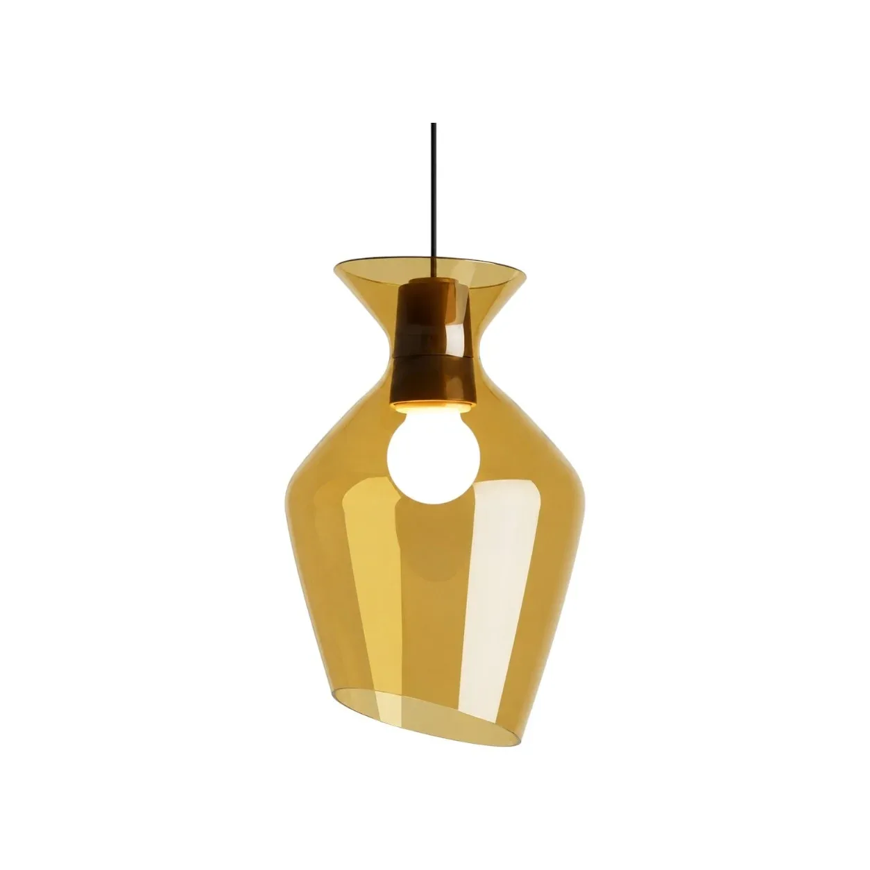 Chandelier Junkan yellow glass E15 D14*40cm