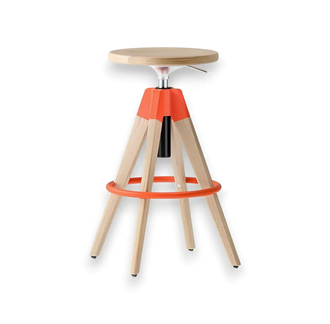Bar stool Pedrali ARKI-STOOL light oak step AR400 height adjustable 50*65-75cm ARKW6/RS_AR400_FSC