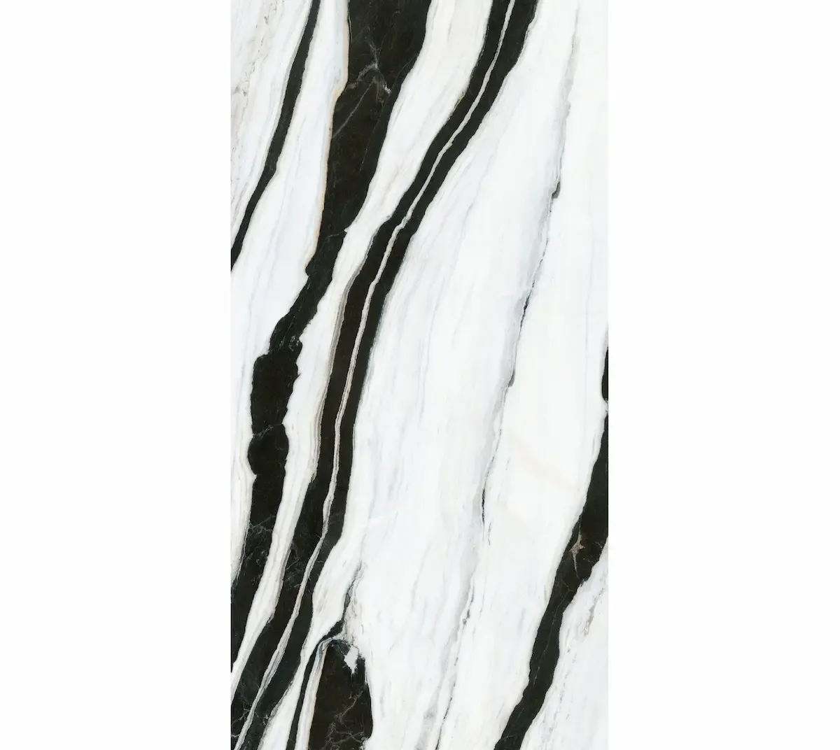Крупногабаритная плитка Infinity Panda White Luc глянцевая без сетки 160см*320см*6см кв.м MB18-LUC
