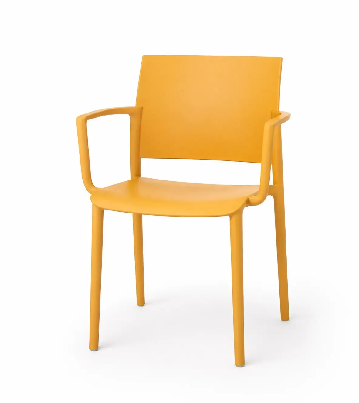 Plastic chair Miago Yellow Polypropylene Rectangle with backrest pp-126