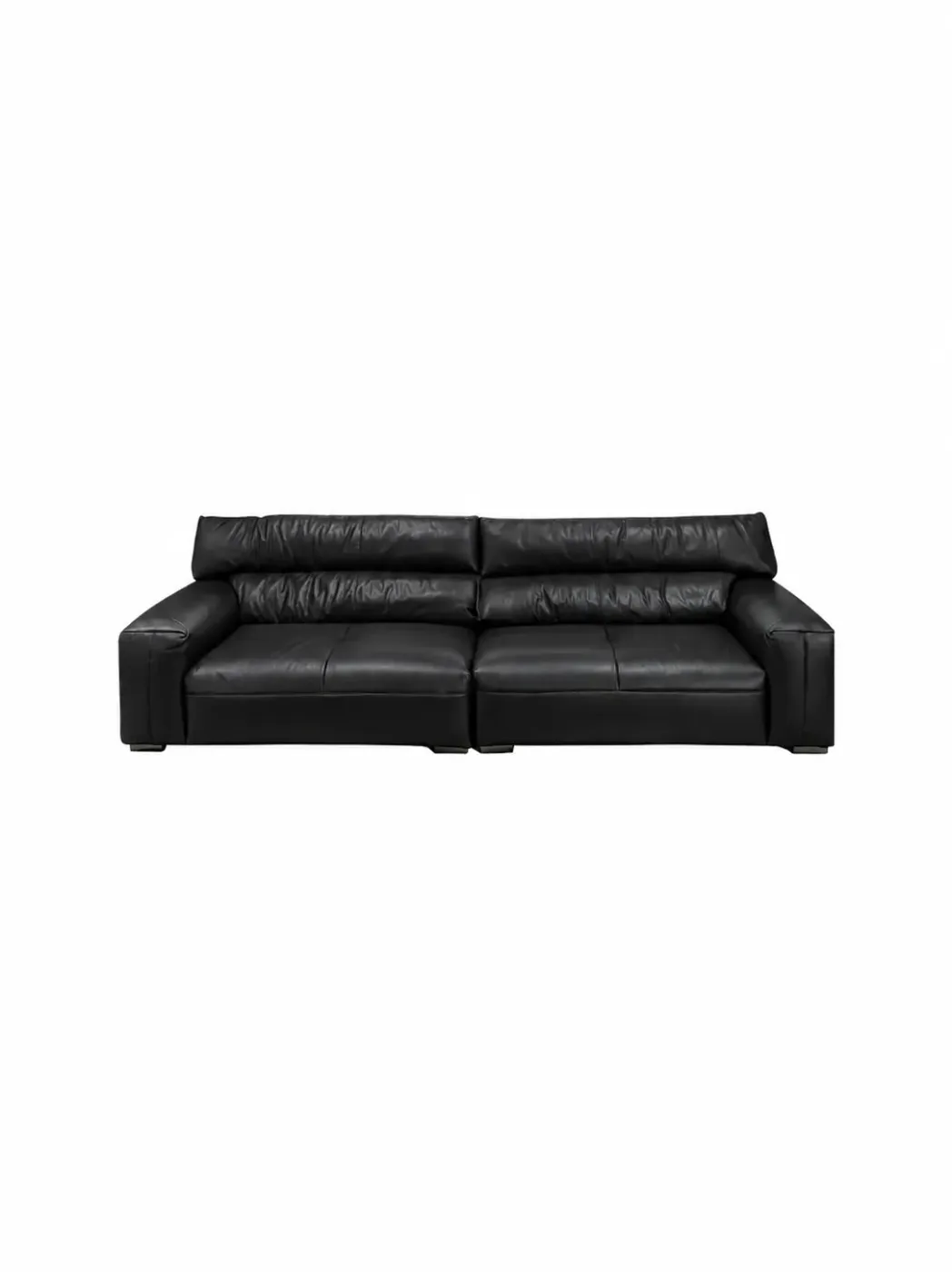 Living room sofa Kimhome Black Leather 306*106*85cm Q8200