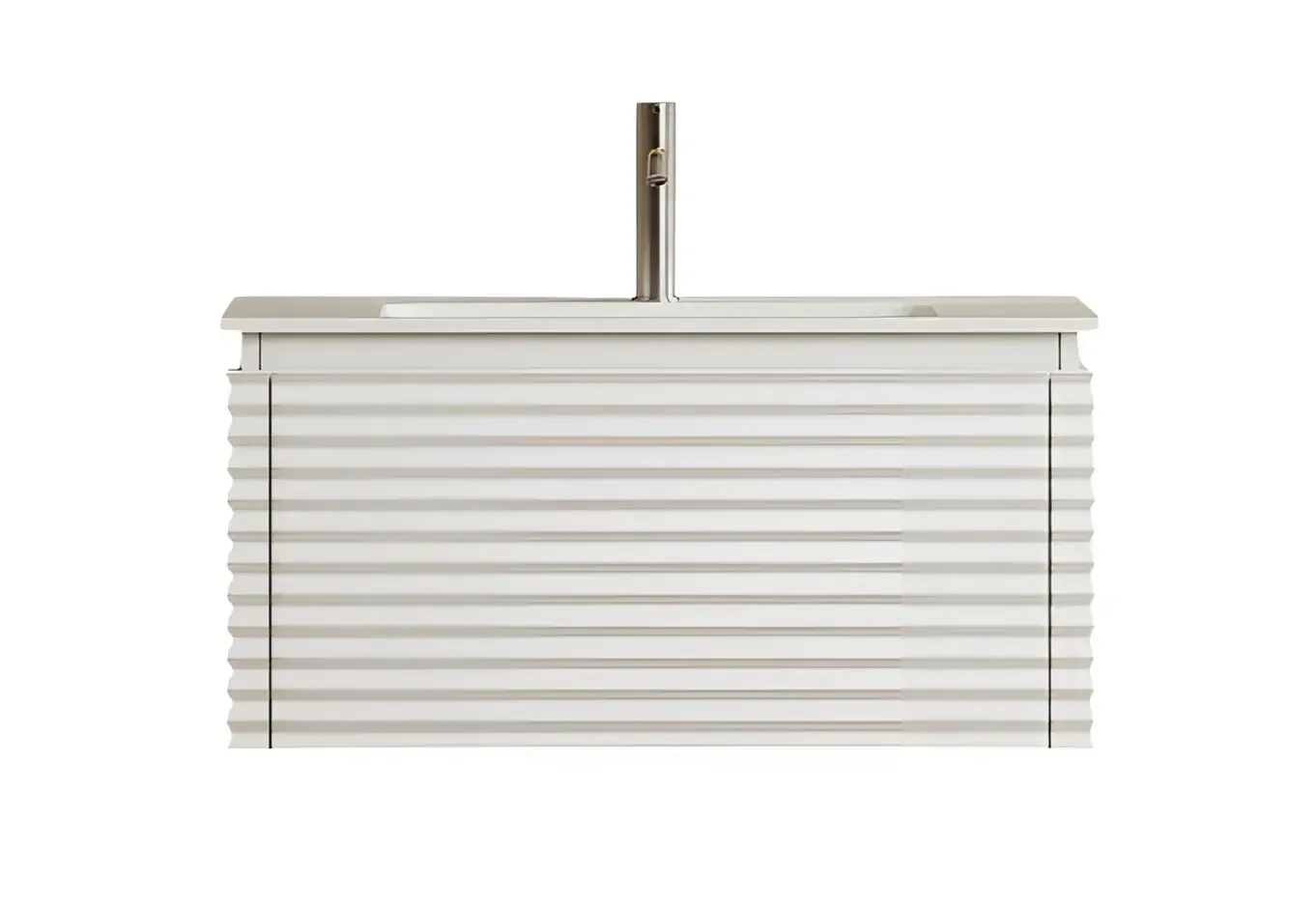 Jade Washbasin unit Integrated Handle White Matt Cabinet and Towel Rack Pull-out Washbasin 79*49.5*38cm JA28008-80W-Cabinet