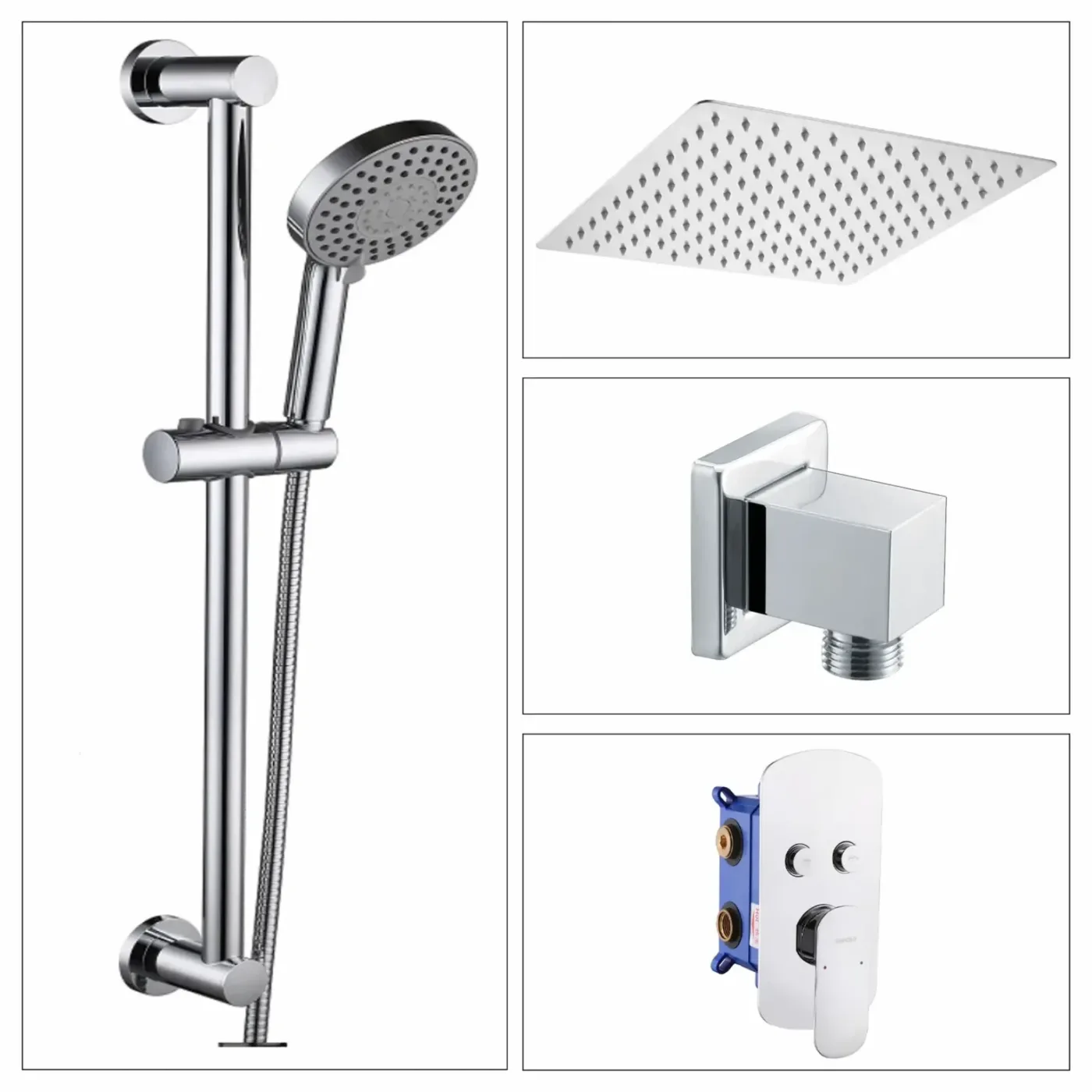 Built-in shower system Empolo silver M82849