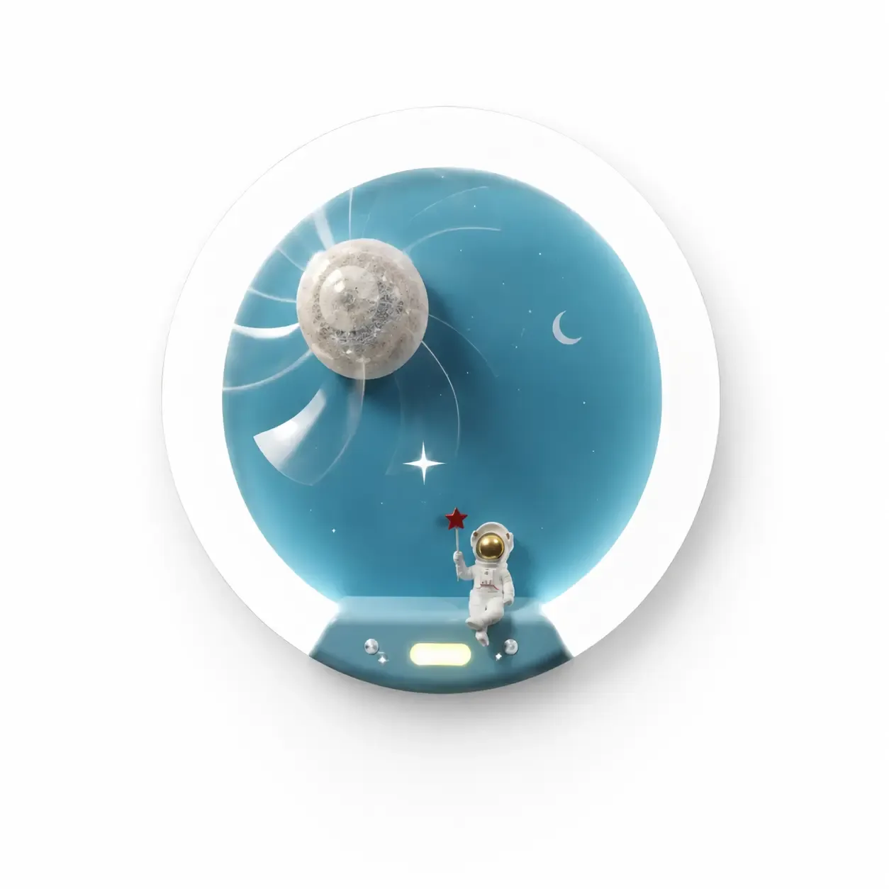 Потолочный светильник Kids Lighting Синий Космонавт С пропеллером 48*48*10 см MD20987