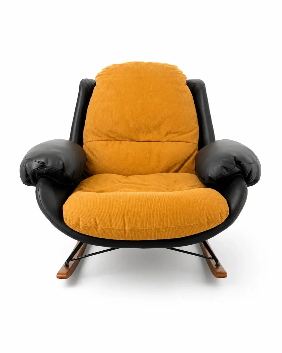 Reception chair Miago Yellow Artificial leather frame With fabric seat 107*100*77cm LL002O
