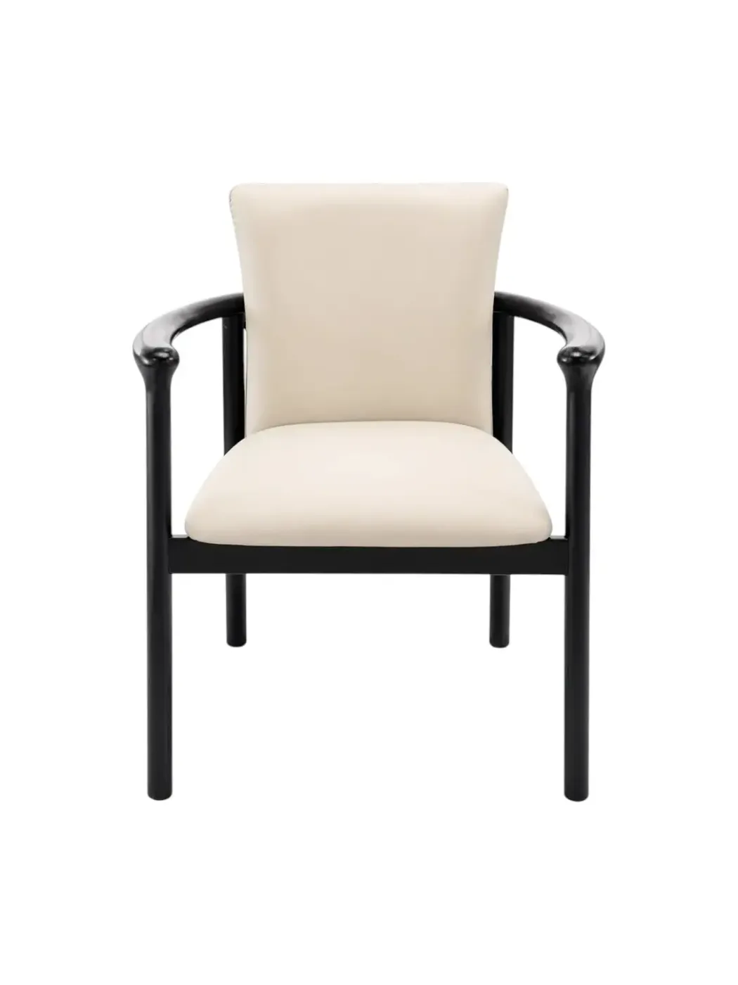 Kitchen chair Miago stool beige ash wood frame leather surface OS-01