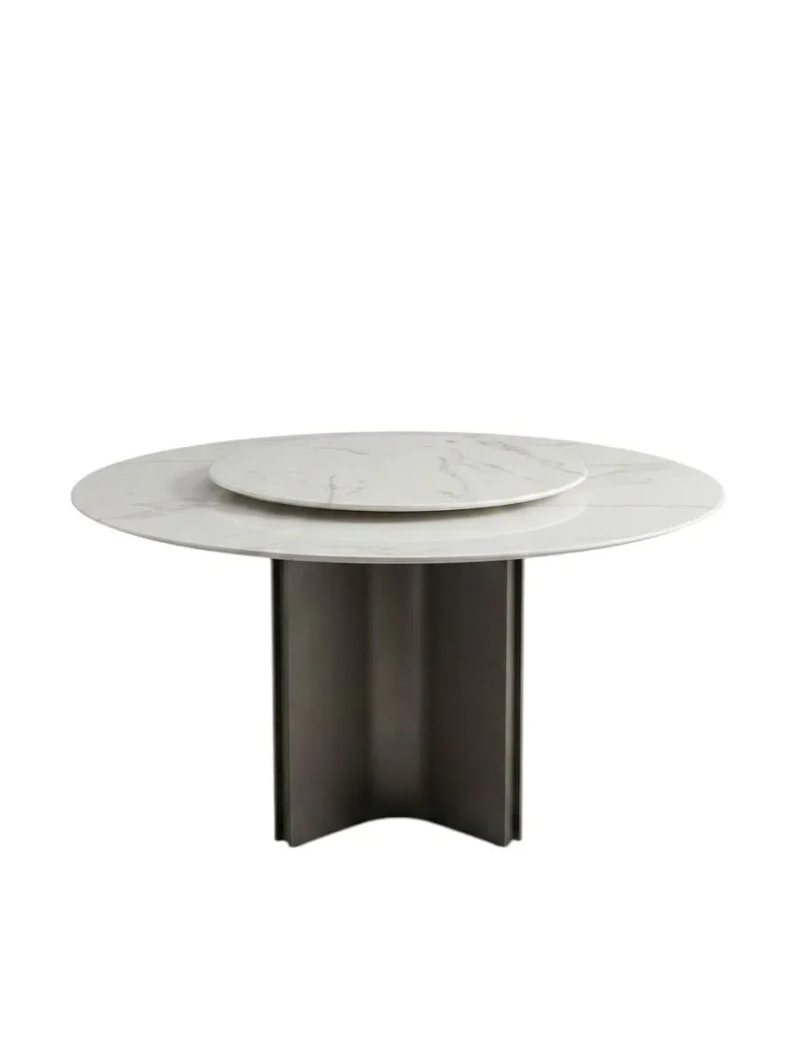 Kitchen table Kimhome white microcrystalline stone top135cm HY6857