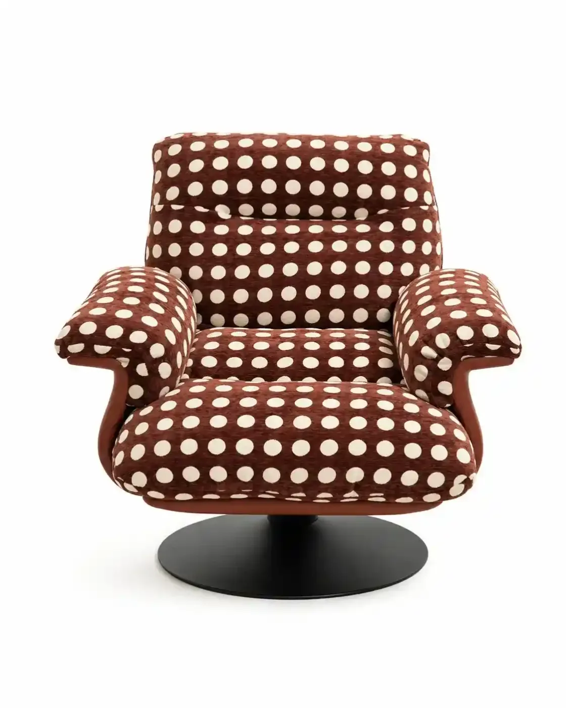 Living room chair Miago Burgundy with white cushions Piece 92*96*82cm D45