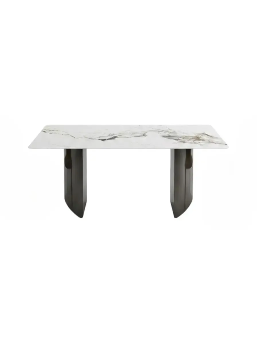 Kitchen table Kimhome White Microcrystalline stone top160*80cm HY6838D