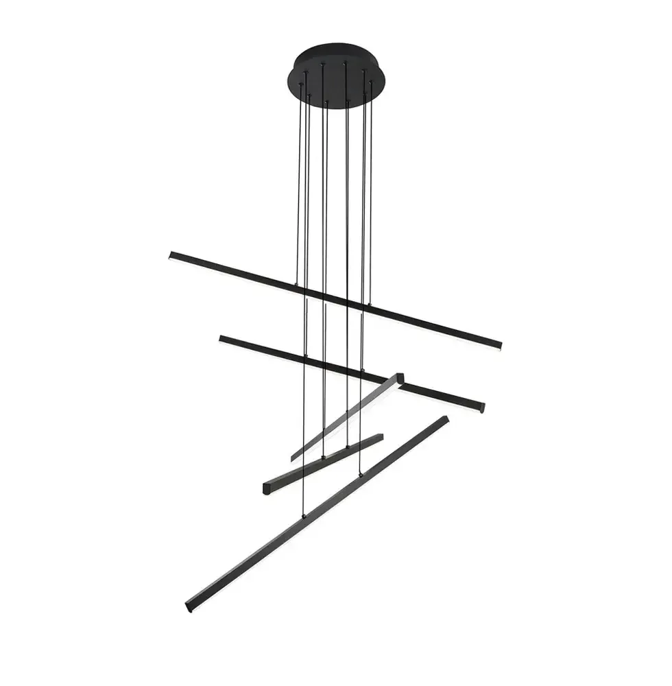 Chandelier Viokef RAY LED 60W 3000K Black 80.5*140cm 4301400
